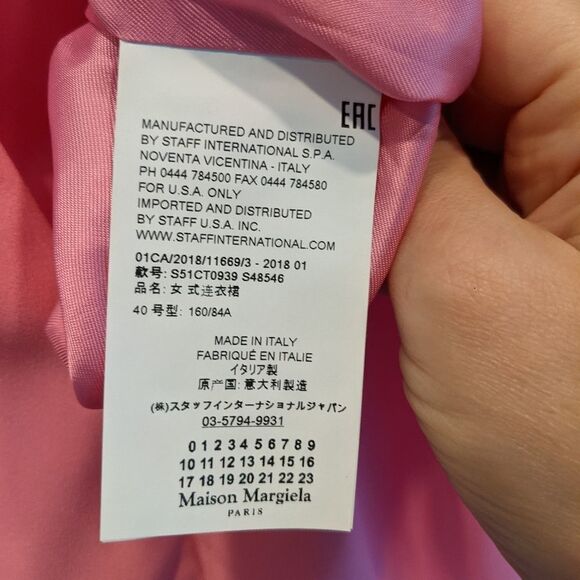 𝅺MAISON Martin Margiela pink mini dress 4(40) BNWT no belt - Picture 11 of 13